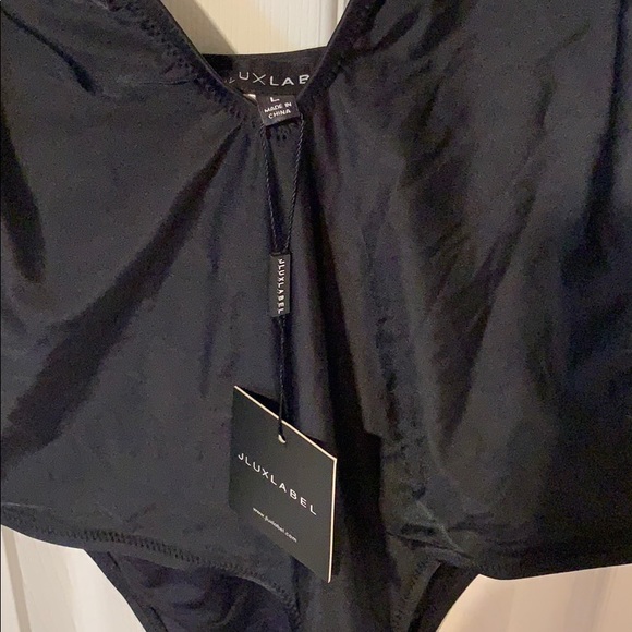 NWT JLUXLABEL Black Aquarius Gold Belted Swimsuit - Picture 6 of 9